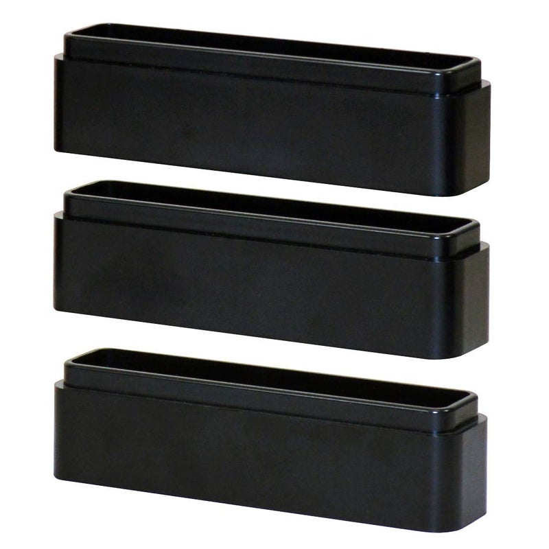 DAC Stax Leg Block Kit for Height-Adjustable Rectangular Monitor Stand, 3-Piece, Raise Monitor Riser by 1-1/4" - Image 1
